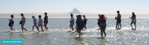 family hike to mont st michel